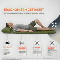VALEHOWL 800g Ultralight Aufblasbares Camping Schlafsack - R-Value 3.0, Wasserdicht Luftmatratze Rucksacktour - Single, Army Green 2