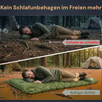 VALEHOWL 800g Ultralight Aufblasbares Camping Schlafsack - R-Value 3.0, Wasserdicht Luftmatratze Rucksacktour - Single, Army Green 7