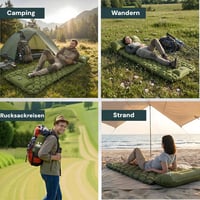 VALEHOWL 800g Ultralight Aufblasbares Camping Schlafsack - R-Value 3.0, Wasserdicht Luftmatratze Rucksacktour - Single, Army Green 6