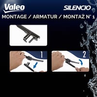 Valeo Silencio VF869 lapos ablaktörlő lapát készlet - 2 db - 650 mm / 650 mm - első tengely 4