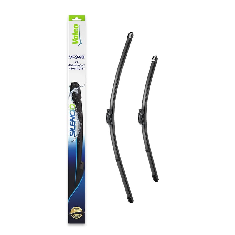 Valeo Silencio VF940 set ravnih metlica brisača 600 mm / 450 mm za prednju osovinu 2 kom Dacia Nissan Renault 577940
