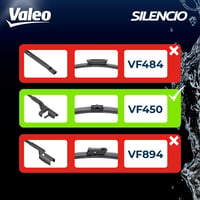 Sada stieračov Valeo Silencio X-TRM - 800 mm a 750 mm - VF450 - 2 ks - predná náprava 5