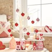Valery Madelyn 16 darabos szív medál szett 4cm piros rózsaszín fehér Valentin nap esküvő 2