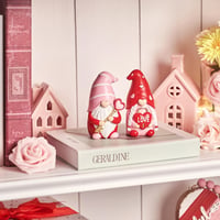 Valery Madelyn Szerelmes Gnóm Pár Dekoráció, Piros-Rózsaszín Valentinnapi Ajándék, 11 cm 8