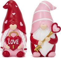 Valery Madelyn Szerelmes Gnóm Pár Dekoráció, Piros-Rózsaszín Valentinnapi Ajándék, 11 cm 1