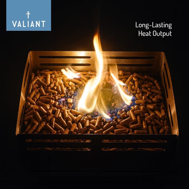 Valiant Fun Pellet égő kosár fűtőkályha kandallóhoz rozsdamentes acél 3kg