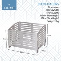 Valiant Fun Pellet égő kosár fűtőkályha kandallóhoz rozsdamentes acél 3kg 7