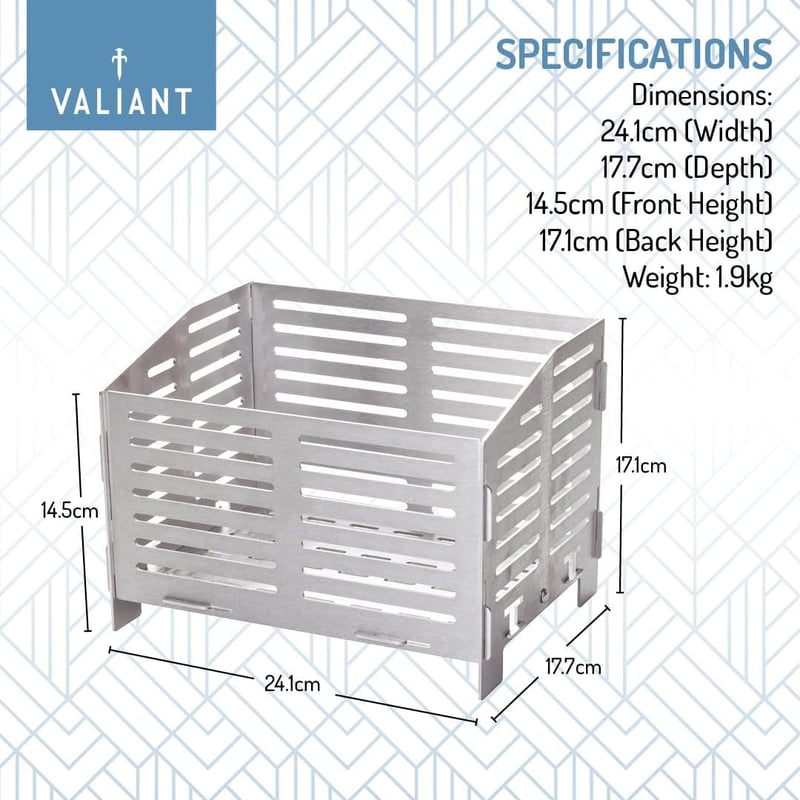 Valiant Fun Pellet égő kosár fűtőkályha kandallóhoz rozsdamentes acél 3kg