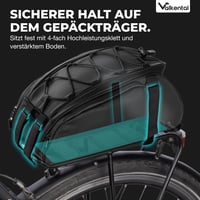 Valkental cyklistická brašna na nosič 3 v 1 s funkciou chladenia a batohom 10-14 l 6