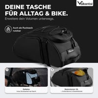 Valkental cyklistická brašna na nosič 3 v 1 s funkciou chladenia a batohom 10-14 l 2