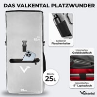Valkental 3u1 biciklistička torba 25L - torba za prtljažnik, ruksak i torba za rame - 100% vodootporna, reflektirajuća, s pretincem za prijenosno računalo koji se može zaključati 6
