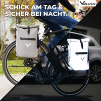 Valkental 3u1 biciklistička torba 25L - torba za prtljažnik, ruksak i torba za rame - 100% vodootporna, reflektirajuća, s pretincem za prijenosno računalo koji se može zaključati 2