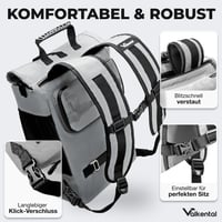 Valkental 3u1 biciklistička torba 25L - torba za prtljažnik, ruksak i torba za rame - 100% vodootporna, reflektirajuća, s pretincem za prijenosno računalo koji se može zaključati 4