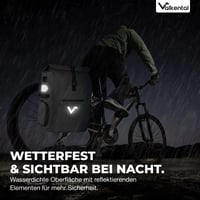 Valkental 3v1 cyklistická taška Pro – 23L, 100% vodoodolná, taška na nosič, batoh a taška cez rameno, recyklovaný nylon, čierna 6