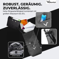 Valkental 3v1 cyklistická taška Pro – 23L, 100% vodoodolná, taška na nosič, batoh a taška cez rameno, recyklovaný nylon, čierna 5