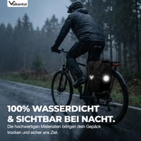 Valkental Cyklistická brašna na nosič, vodoodolná a uzamykateľná, na turistiku a bicyklovanie 5