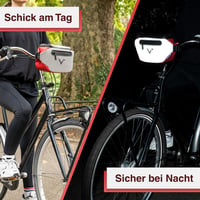 Cyklistická taška Valkental x KLICKfix 3v1, 4 l – taška na riadidlá a ľadvinka – plne reflexná a vodoodolná – s priehradkou na telefón – kompatibilná s elektrobicyklami 4