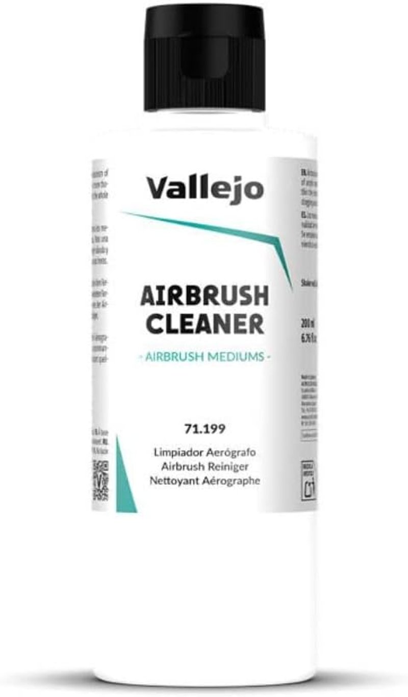 Vallejo Model Air 200 ml Airbrush Tisztító Folyadék - Festékszóró Tisztítószer Hosszú Állásidőre, Védő Hatással, Matt Bézs