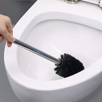 Set perii de toaletă Valschen, 2 bucăți, negru, dimensiuni 7,5 x 35 x 7,5 cm, set perii pentru curățarea toaletei pentru baie 5