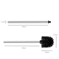 Set perii de toaletă Valschen, 2 bucăți, negru, dimensiuni 7,5 x 35 x 7,5 cm, set perii pentru curățarea toaletei pentru baie 3