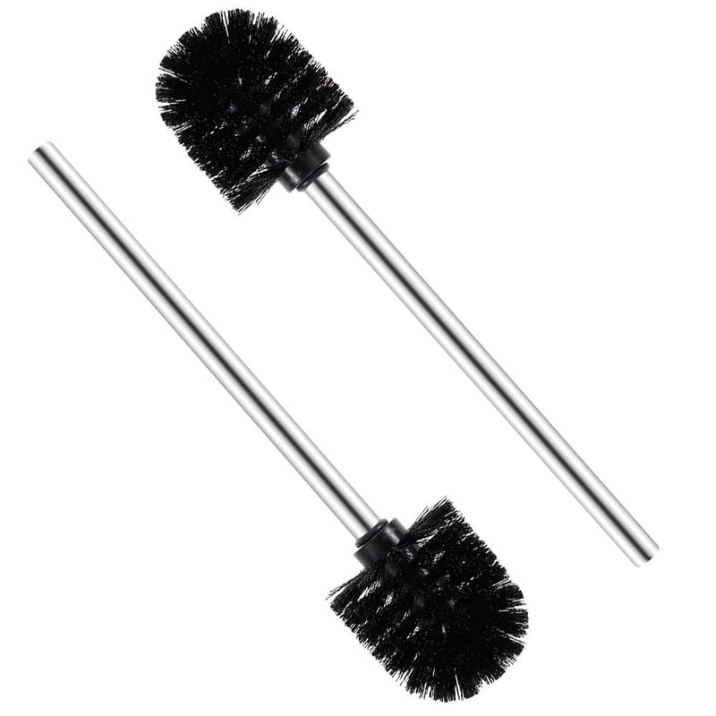 Set perii de toaletă Valschen, 2 bucăți, negru, dimensiuni 7,5 x 35 x 7,5 cm, set perii pentru curățarea toaletei pentru baie