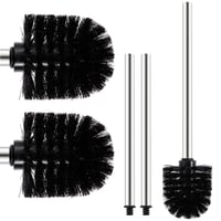 Set perii de toaletă Valschen, 2 bucăți, negru, dimensiuni 7,5 x 35 x 7,5 cm, set perii pentru curățarea toaletei pentru baie 2