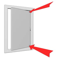 Ușiță de vizitare din plastic Value Access Panels, cu balamale, 300 x 400 mm, trapă de revizie pentru montaj încastrat în perete 5