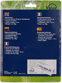 Value sztereó fejhallgató hangerőszabályzóval - szürke 3