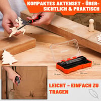 ValueMax 7 részes mini reszelő készlet fém fa műanyag faragáshoz - mini, Orange & Black, metal 7
