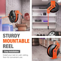 ValueMax Fém Légcsatorna Orsó 15m + 1m Automatikus Visszahúzható 1/4" 20 bar 8