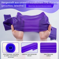 Set de benzi elastice de fitness VALYPANOR 1,5 m - 4 benzi de antrenament cu rezistențe diferite pentru Yoga, Pilates, Crossfit, Fizioterapie, cu geantă inclusă 3