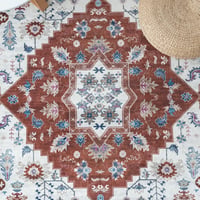 Vamcheer Vintage Szőnyeg 160x230cm Narancssárga Puha Mosható Szőrme Szőnyeg 3