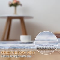 Vamcheer Vintage Szőnyeg 300x400cm Kék Puha Mosható Szobaszőnyeg Csúszásmentes 4