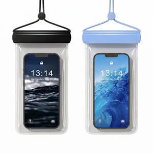 Set 2 huse de telefon impermeabile Vamirionix, IPX8, până la 7,2 inchi, cu sistem de sigilare în 4 straturi, husă subacvatică pentru smartphone
