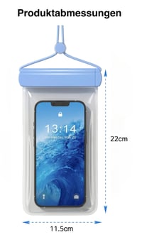Set 2 huse de telefon impermeabile Vamirionix, IPX8, până la 7,2 inchi, cu sistem de sigilare în 4 straturi, husă subacvatică pentru smartphone 4