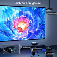 Vamvo WiFi Hordozható Projektor 1080P, 200 Colos Filmvetítő Telefonnal Kompatibilis 6