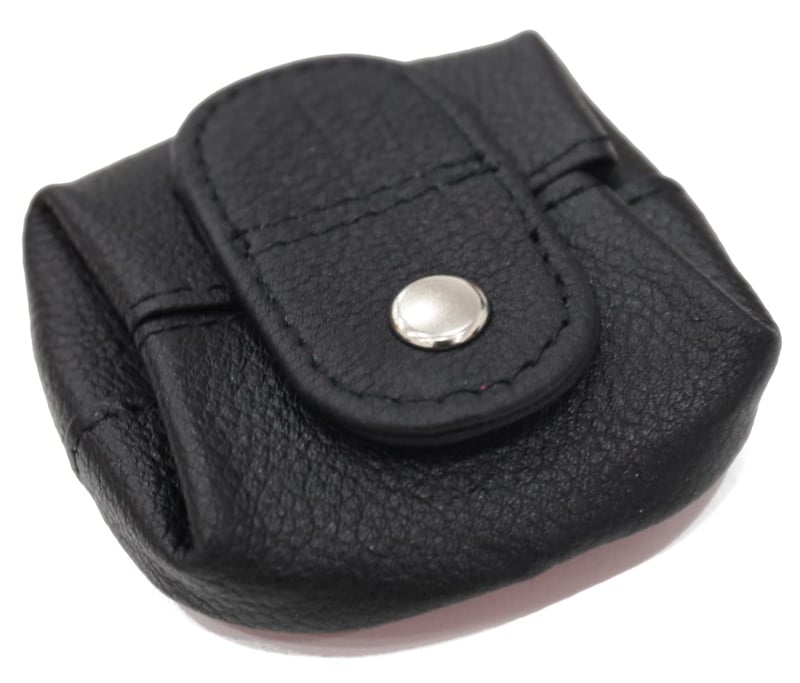 Mini portofel din piele Van Der Rich cu compartiment pentru monede - negru