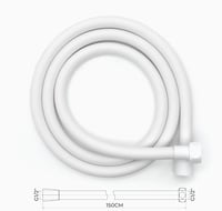 VANCOCO PVC zuhanycső 1,5 m G1/2 fehér szűrővel rozsdamentes acél hálóval 2