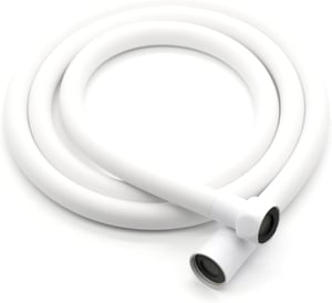 PVC sprchová hadica VANCOCO s prípojkou G1/2 a filtrom – biela – 1,5 m