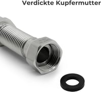 VANCOCO rozsdamentes acél rugalmas cső 1/2 col 75-130 mm 3