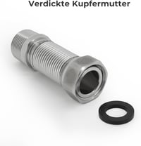 VANCOCO rozsdamentes acél rugalmas cső 3/4 col 75-130 mm 3