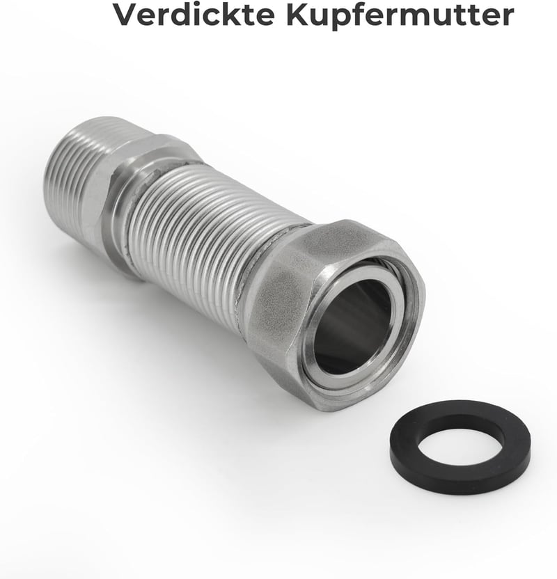 VANCOCO rozsdamentes acél rugalmas cső 3/4 col 75-130 mm