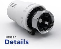 VANCOCO Termosztátikus Radiátorszelep M30×1.5mm Fehér Folyadék Érzékelő 6-28°C 10