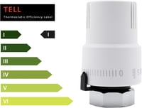 VANCOCO Termosztátikus Radiátorszelep M30×1.5mm Fehér Folyadék Érzékelő 6-28°C 6