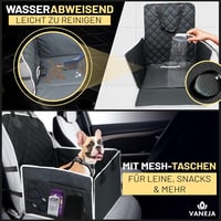 VANEJA Kutya Autósülés Kis és Közepes Méretű Kutyáknak - Vízálló, Megerősített Falú, TÜV Tesztelt Biztonsági Hordozó 4
