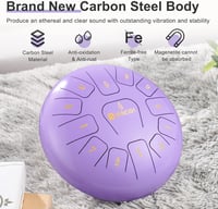 Vangoa 12 Colos Acél Tongue Drum - 13 Hangú C-Dúr Hangszer Meditációhoz és Jógához, Ütővel, Hangjegy Matricával és Ujjvédővel 4