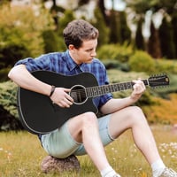 Vangoa 12 húros western gitár 41" pickup EQ elektroakusztikus fekete 7