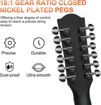 Vangoa 12 húros western gitár 41" pickup EQ elektroakusztikus fekete 2