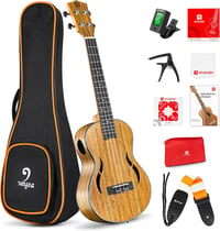 Vangoa 26 hüvelykes tenor ukulele szett diófa, kezdőknek, gig táskával 1