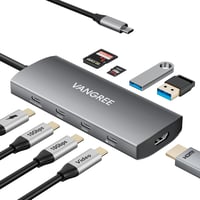 VANGREE USB-C Hub 5 port, 4K HDMI, 100W töltés, SD/TF olvasó, MacBook/iPad kompatibilis 1